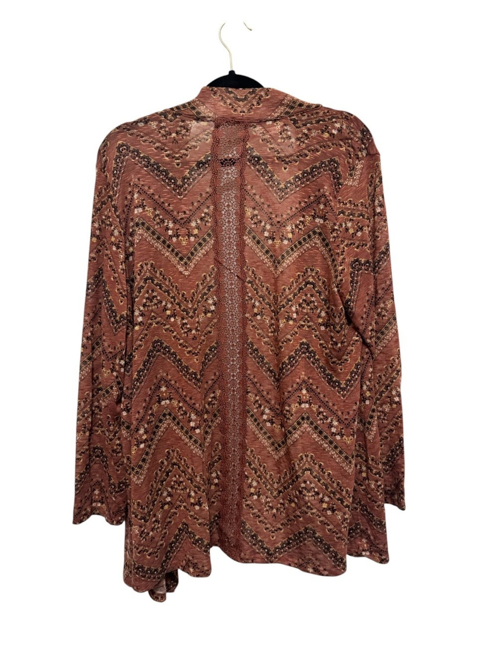 Maurices Rust Chevron Pattern Open-Front Cardigan - Picture 2 of 3